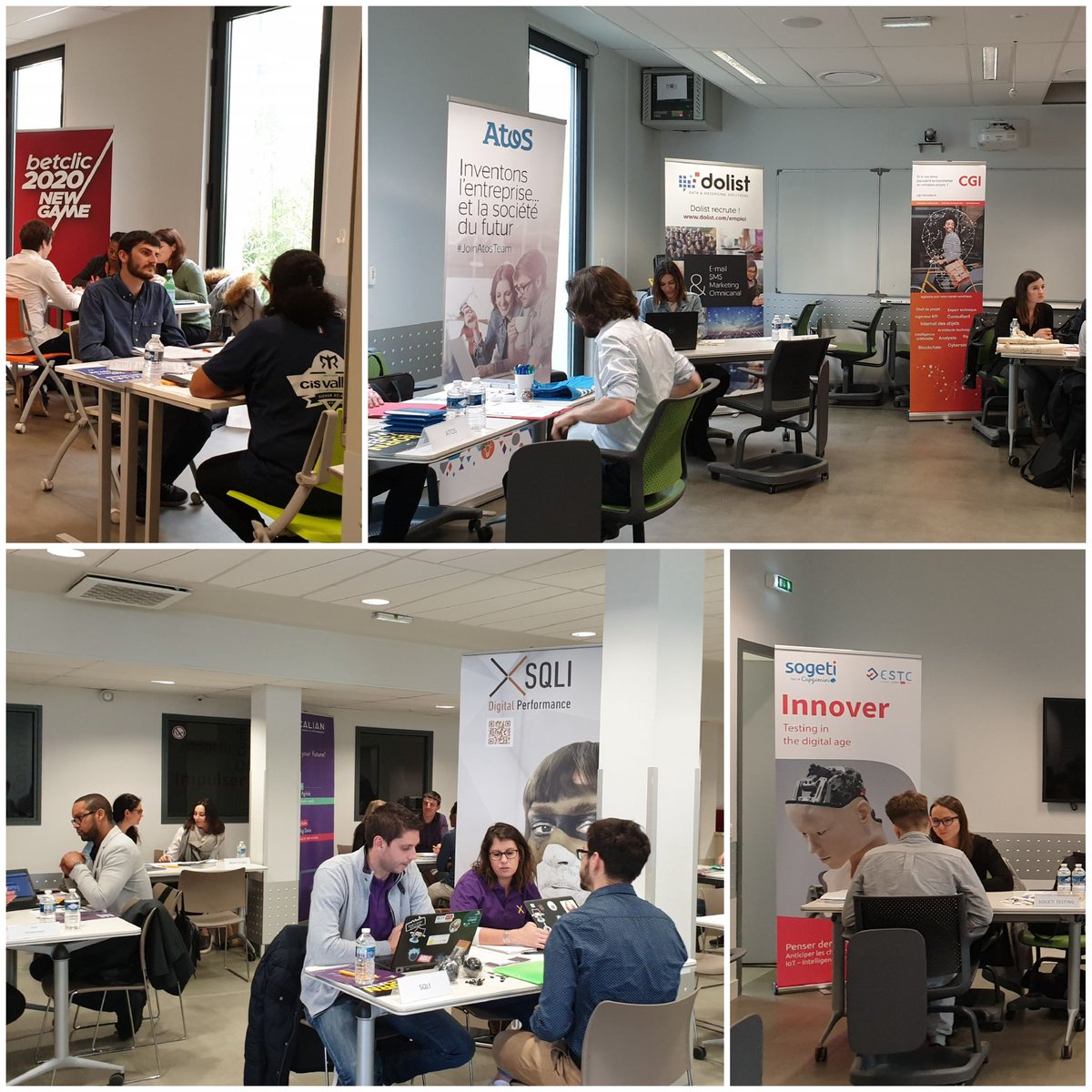 La semaine dernière, nous avons reçu nos entreprises partenaires pour le job dating spécial alternance ! 250 entretiens en 4h, merci à tous 🤗