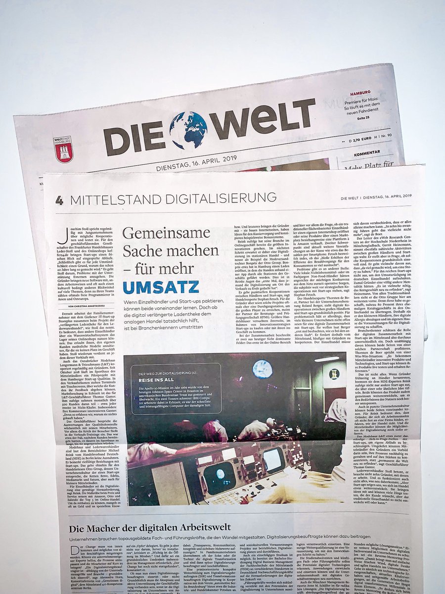 qualitize's tweet photo. Die @welt: Wie Einzelhändler und Startups voneinander lernen können - immer mit dem Ziel, Kunden noch zufriedener zu machen. Unser Kunde L&amp;T Sport berichtet von seiner Zusammenarbeit mit @qualitize und seinen Erfahrungen mit Kundenfeedback. Zum Artikel: https://t.co/5hvpNqPsWE https://t.co/FHjd1rIyL3