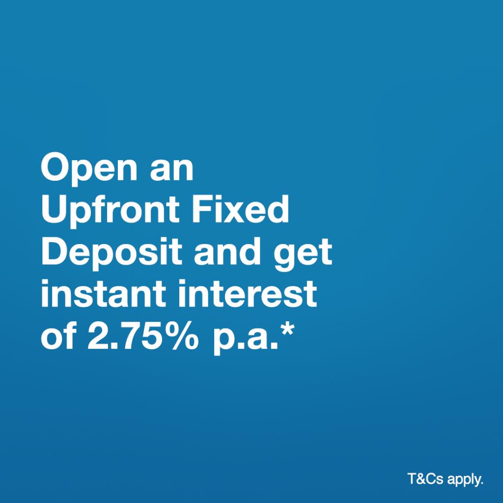 StanChartUAE's tweet photo. Let your fixed deposit buy you something new now.
Get up to 2.75% p.a*. interest upfront on your fixed deposit and spend it on treating yourself.
T&Cs apply
https://t.co/W12LwBdJlY
#StandardCharteredUAE https://t.co/96HpZu4lU1