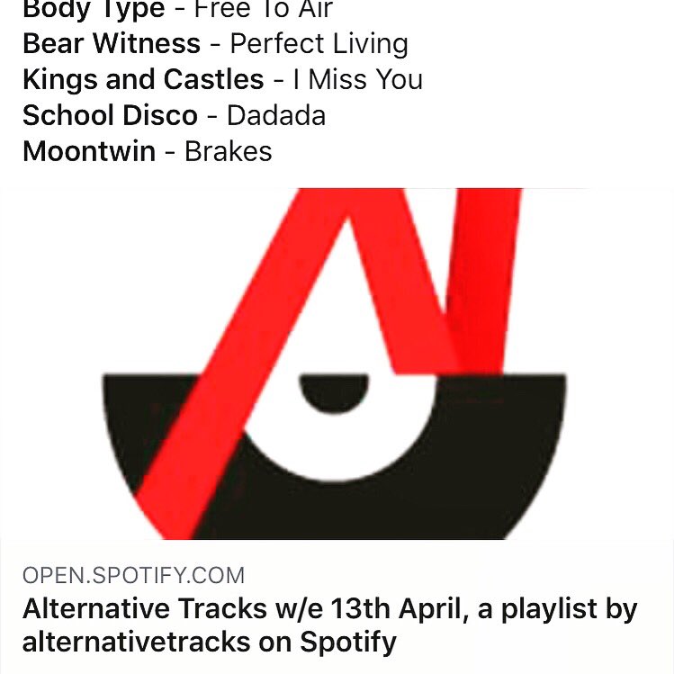 Thanks so much for including moontwin! Check the playlist out for a brighter Tuesday 🌈🦜 @xraydio_net #brakes @AthleticoMince @WildPromotions #alternativebands open.spotify.com/user/alternati…