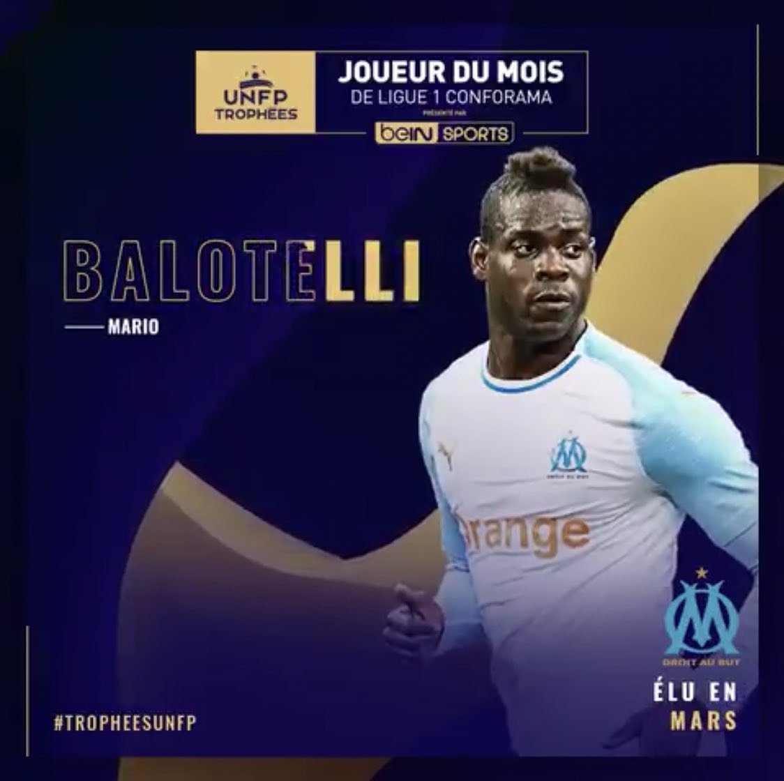 FProsecco's tweet photo. 🇫🇷Ligue 1⚽

Mario Balotelli 🇮🇹 est élu joueur du mois de Ligue 1 💪
@OM_Officiel 

#OM #TeamOM #Balotelli #Ligue1 #Football https://t.co/rNKiO7MVgb