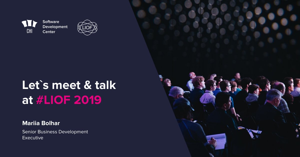 chisoftware's tweet photo. #LIOF2019 is coming soon. If you are going to visit this @Lv_StartUp event in Lviv on April 20-21, contact Mariia Bolgar - @chisoftware Business Development Executive. Email: mariia.bolhar@chisw.com / Skype: live:mariiabolgar27
#chisoftware #chisw #liof #outsourcing #tech #IoT https://t.co/DXnRfMzJQv