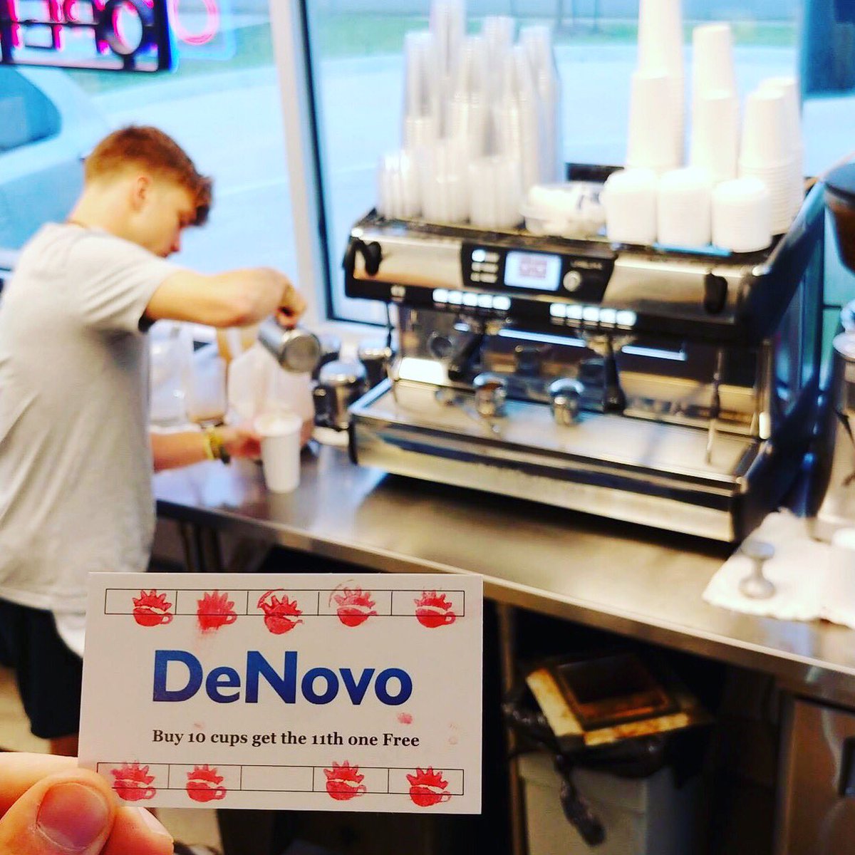 DenovoCoffee's tweet photo. TRIPLE STAMPS EVERY TUESDAY! #triplestamp #rewards #rewardcard #stampcard #DeNovo #denovocoffee #coffee #tomball #spring #conroe #thewoodlands #texas #StayCharged https://t.co/1xTBe6fGYR