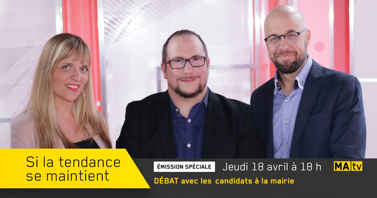 MAPelletier86's tweet photo. Notre débat des candidats à la mairie de #troisrivieres, c'est jeudi! Branchez-vous sur @MAtv_CAP ou sur #NousTV #Mauricie alors que les 2 stations diffuseront notre édition spéciale de #SiLaTendanceSeMaintient ! #tr2019 #polmun #poltr #polmunTR #polqc #SLTSM #MAtv https://t.co/g5PGF0Kwzi