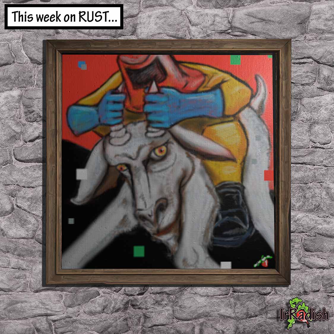 IRradish's tweet photo. Goat Rider for the GoatFather.... available now https://t.co/eQ10C7M5DL if you're into that sort of thing :) #IrRadish #Gamergirl #Rust #Art #Twitch #Games #PC #Drawing #Goats #Weird #sorrynotsorry https://t.co/ctzXXPM5M3