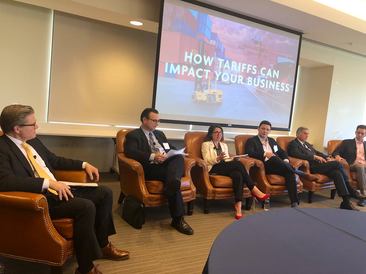 BenMTaylor's tweet photo. In the wake of #TaxDay, a timely panel featuring @ILChamber & others hosted by @Wintrust — #tariffs are #taxes paid by American consumers and businesses, and they are the #thewrongapproach. #tradeworks #TradeNotTariffs https://t.co/dSi4TjMAtr