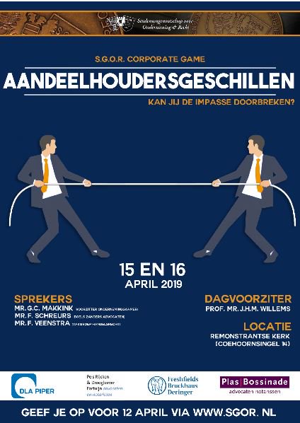 Vandaag dag 2 van de Corporate Game georganiseerd door Studentengenootschap voor Onderneming &amp; Recht. Onze advocaten Stefan Mak en Romme Varkevisser begeleiden de studenten tijdens deze intensieve dag. Hier worden we enthousiast van! #kennisdelen #ikwordadvocaatingroningen #SGOR