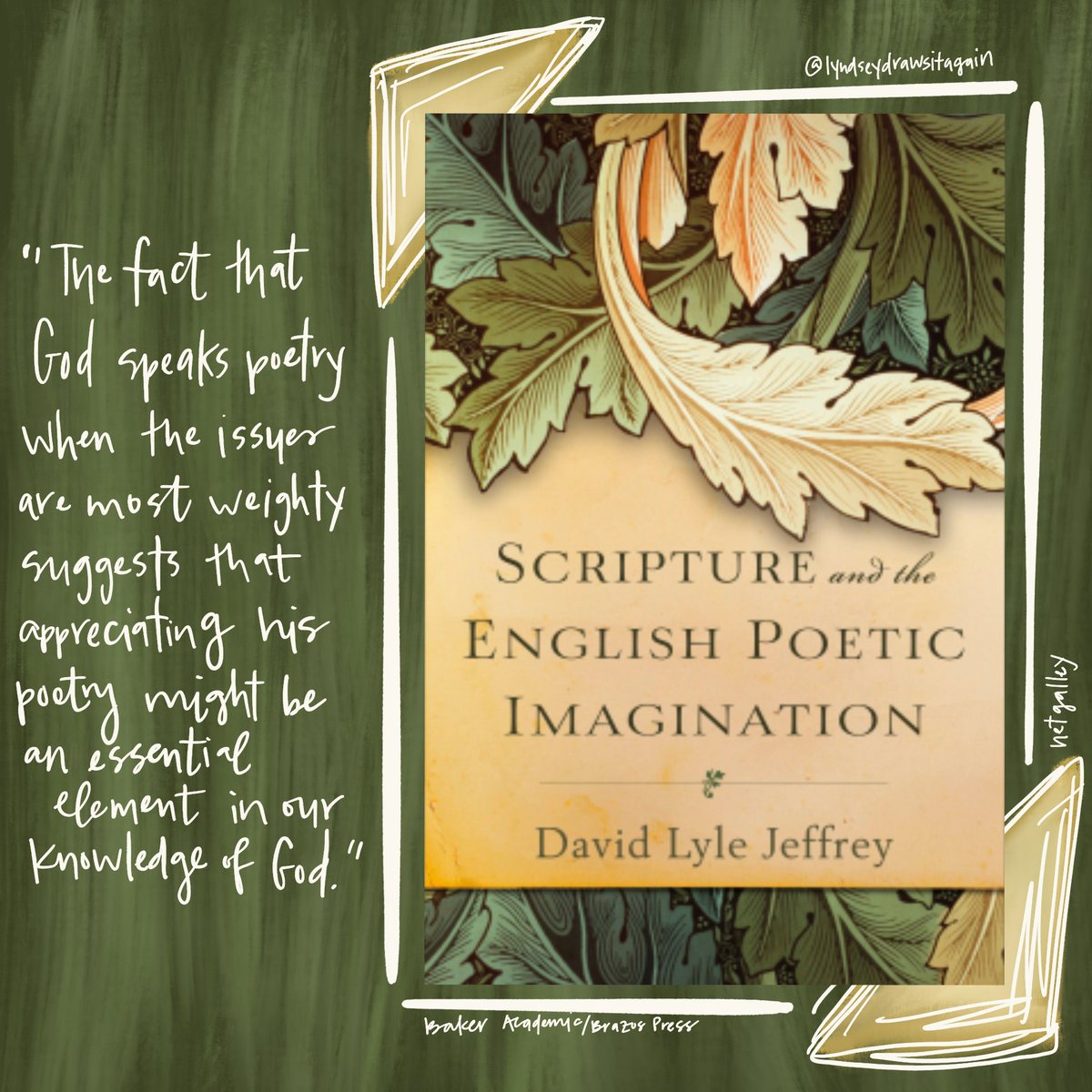Lyndsey Huckaby (@lyndseyhuckaby) on Twitter photo Available today from <a href="/BakerAcademic/">Baker Academic</a>: Scripture and the English Poetic Imagination by David Lyle Jeffrey
Thank you to <a href="/NetGalley/">NetGalley</a> and <a href="/BakerAcademic/">Baker Academic</a> <a href="/BrazosPress/">Brazos Press</a> for the opportunity to read and review this title. goodreads.com/review/show/27… Available today from <a href="/BakerAcademic/">Baker Academic</a>: Scripture and the English Poetic Imagination by David Lyle Jeffrey
Thank you to <a href="/NetGalley/">NetGalley</a> and <a href="/BakerAcademic/">Baker Academic</a> <a href="/BrazosPress/">Brazos Press</a> for the opportunity to read and review this title. goodreads.com/review/show/27…