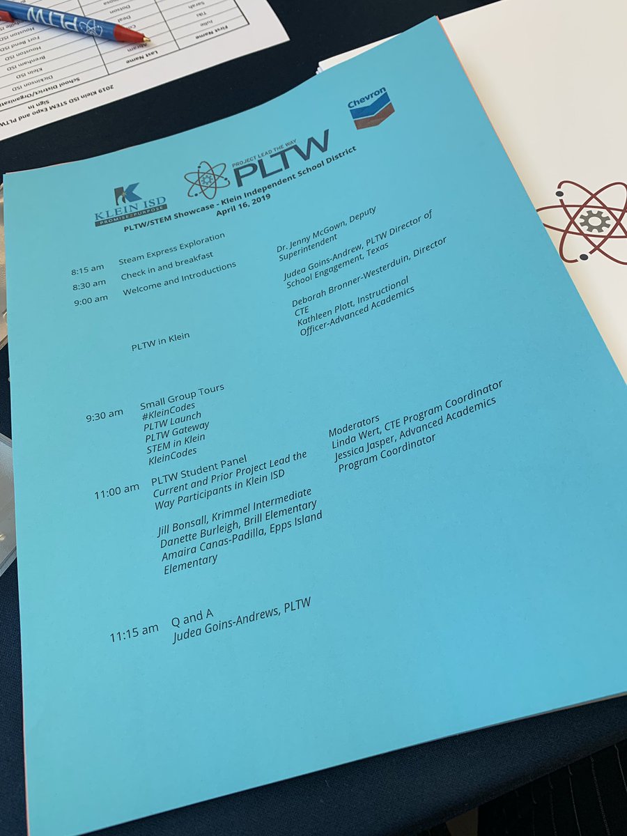 STEMKneauxZone's tweet photo. Looking forward to an exciting @PLTWorg Showcase and STEM Expo with @KleinISD this morning at #KleinCodes!!! Thank you @KleinISD_CTE @KleinISD_AdvAca for making this event possible and @ChevronCR for sponsoring!!! #PLTWproud #TexasPLTW https://t.co/MG1RKR4fPE
