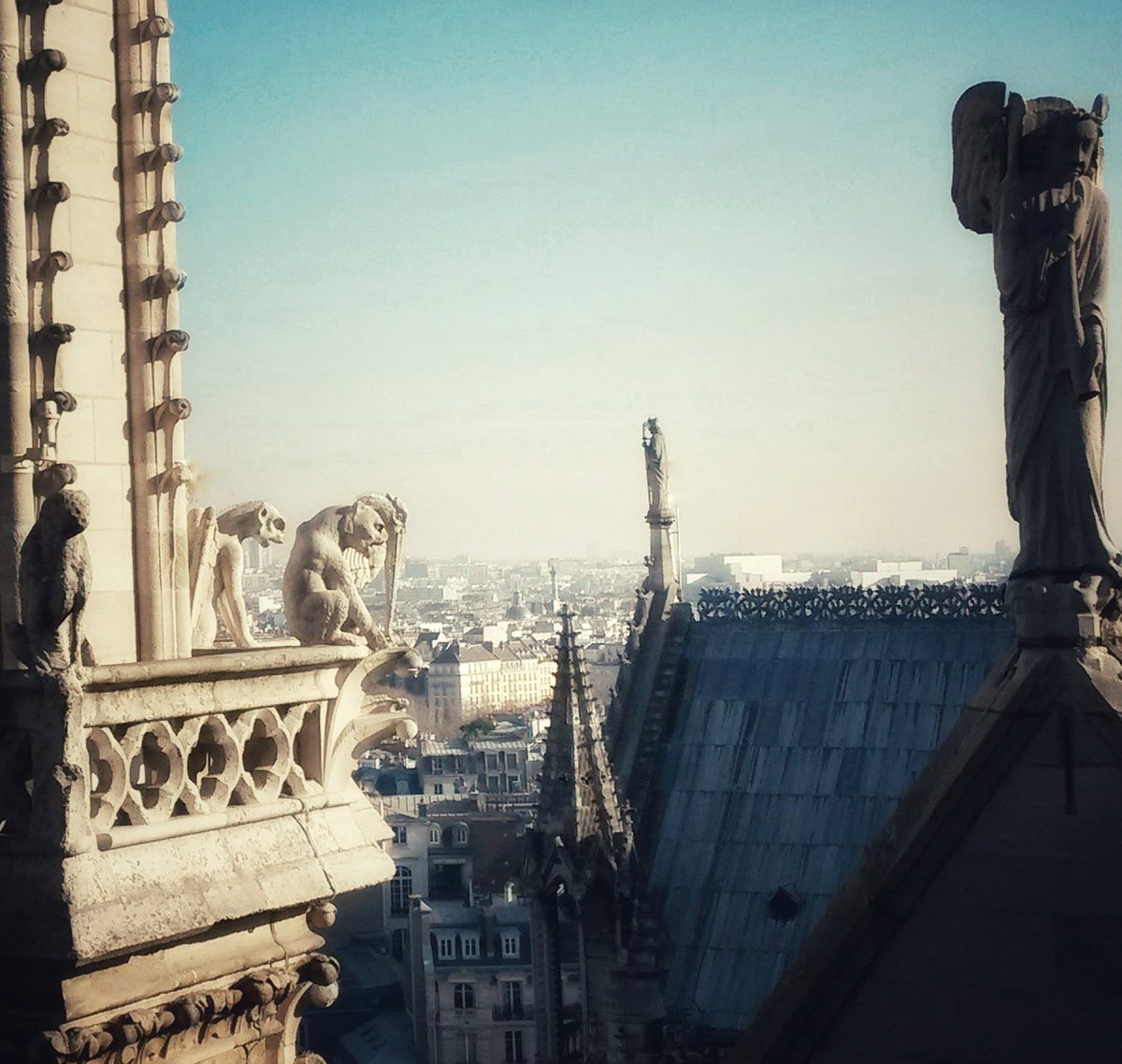 TouchesdHist's tweet photo. Pensées douloureuses pour #NotreDame de #paris. Tel un phénix, la #Cathedrale saura renaître de ses cendres. https://t.co/MaTiE9Q7LM