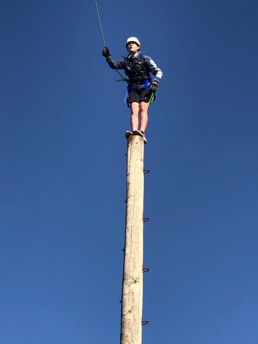 MMS_Bulldogs's tweet photo. STUCO and NJHS at the Newks Tennis Club ropes course and leadership challenges. #TeamWork #TheBulldogWay @misdbulldogway https://t.co/DsVXKNnOmv