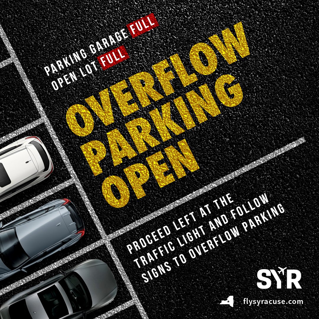 As of 9 am Tuesday we have entered 'overflow parking mode'. This means turning left at the light and following directions to the overflow lot. #aviation #springbreak #busytravel