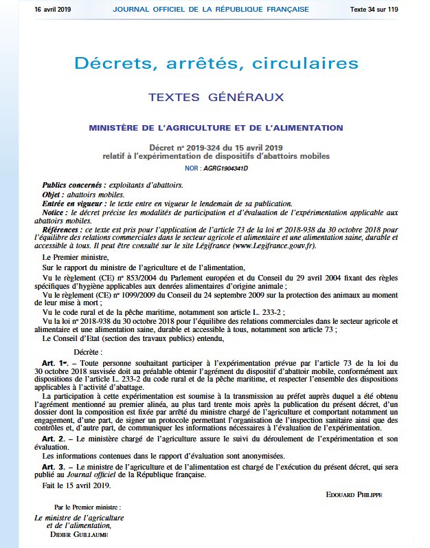 coordinationrur's tweet photo. #Agriculture / #Alimentation - Une demande de la CR de longue date : l'expérimentation des #abattoirs mobiles enfin autorisée 🙂
► https://t.co/okHQunBUYY https://t.co/bA2ySuFVNv