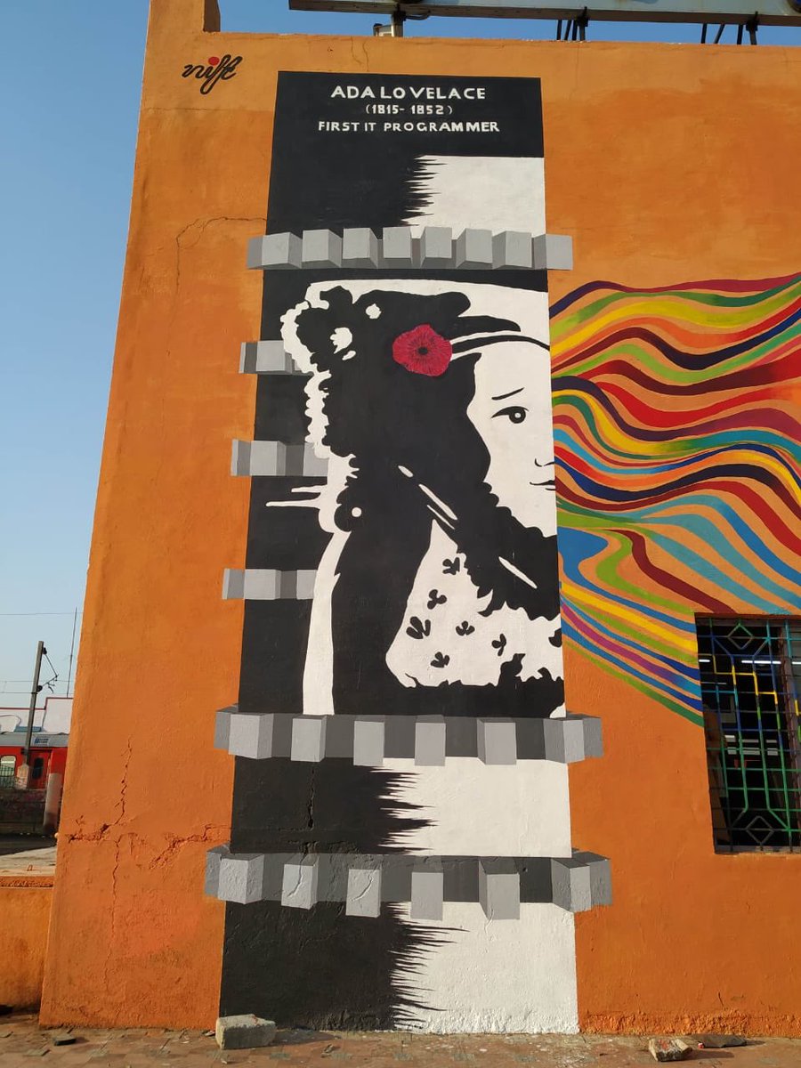 BengaluruNift's tweet image. Ada Lovelace the worlds first IT programmer adorns the walls of the whitefield station #WomenInScience #wallart #wallnuts @AdaLovelaceInst