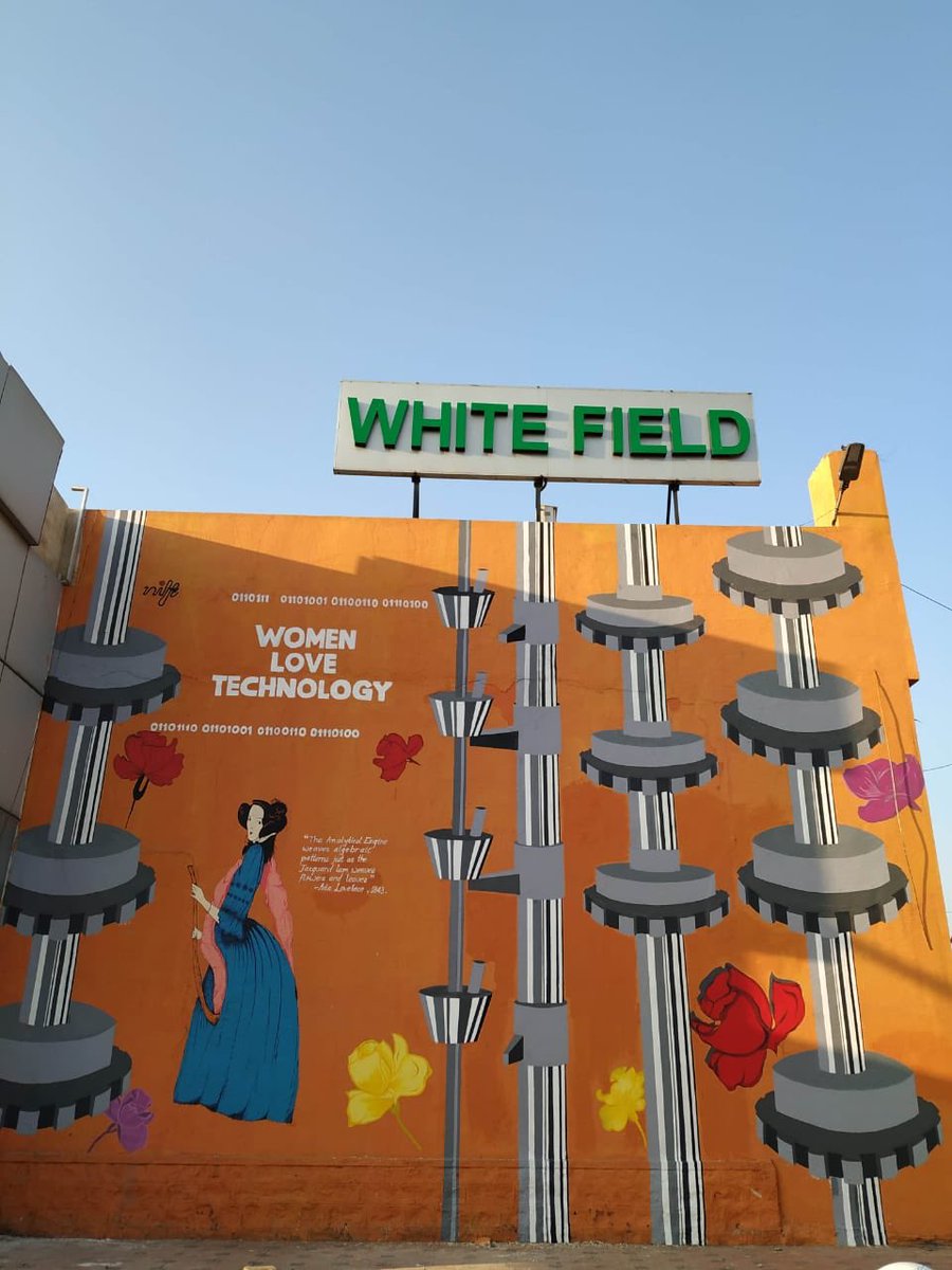 BengaluruNift's tweet image. Ada Lovelace the worlds first IT programmer adorns the walls of the whitefield station #WomenInScience #wallart #wallnuts @AdaLovelaceInst