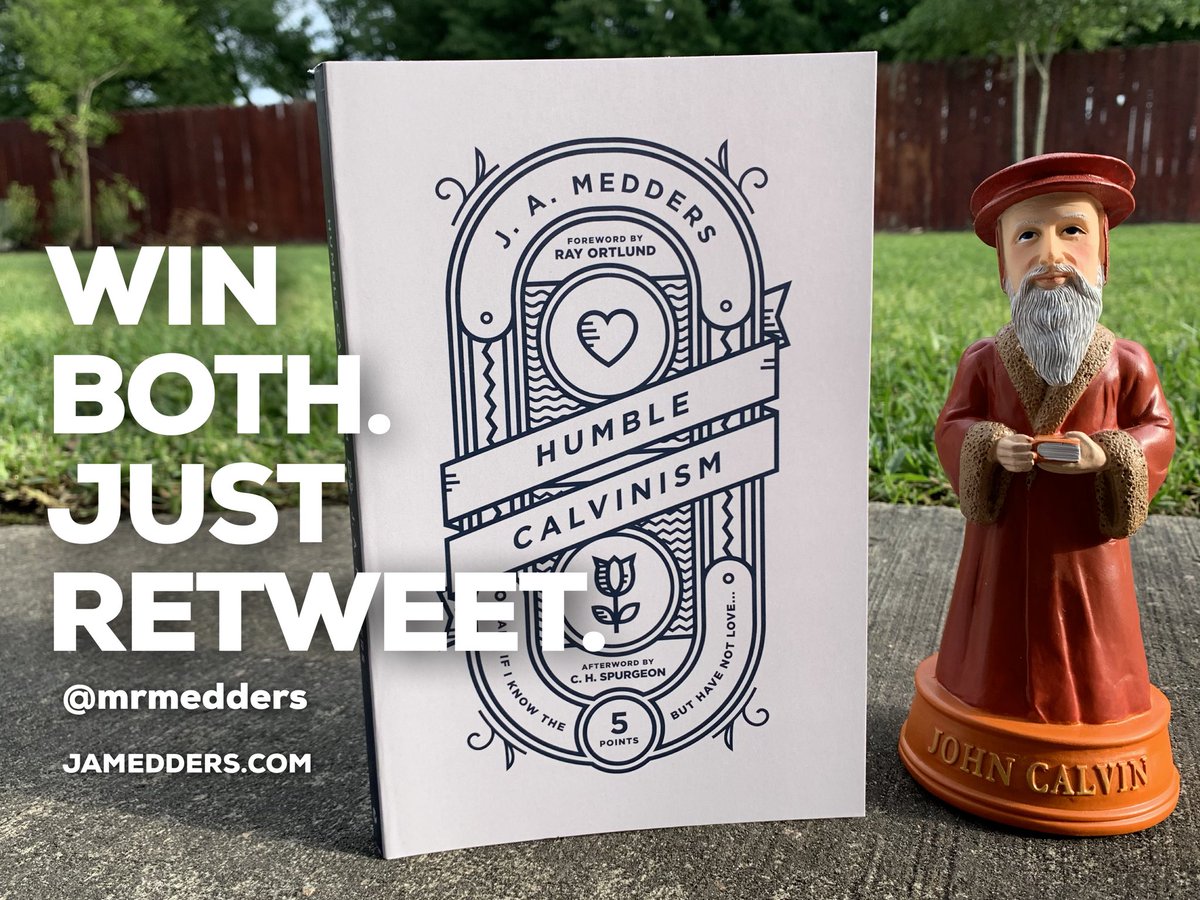 I’m giving away a Calvin bobblehead and a copy of *Humble Calvinism*—just RT this post to enter. Winner announced on Thursday. 🎉