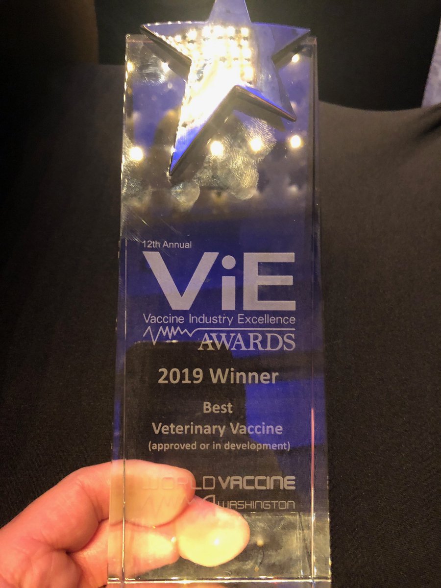 VIDOInterVac's tweet photo. Excited to win the Best Veterinary Vaccine Award for our CBPP vaccine at the World Vaccine Congress! #WVCUSA Thanks to our partners @kalromkulima @ILRI and our funders @IDRC_CRDI @SKGov https://t.co/eRvwTMgwNq