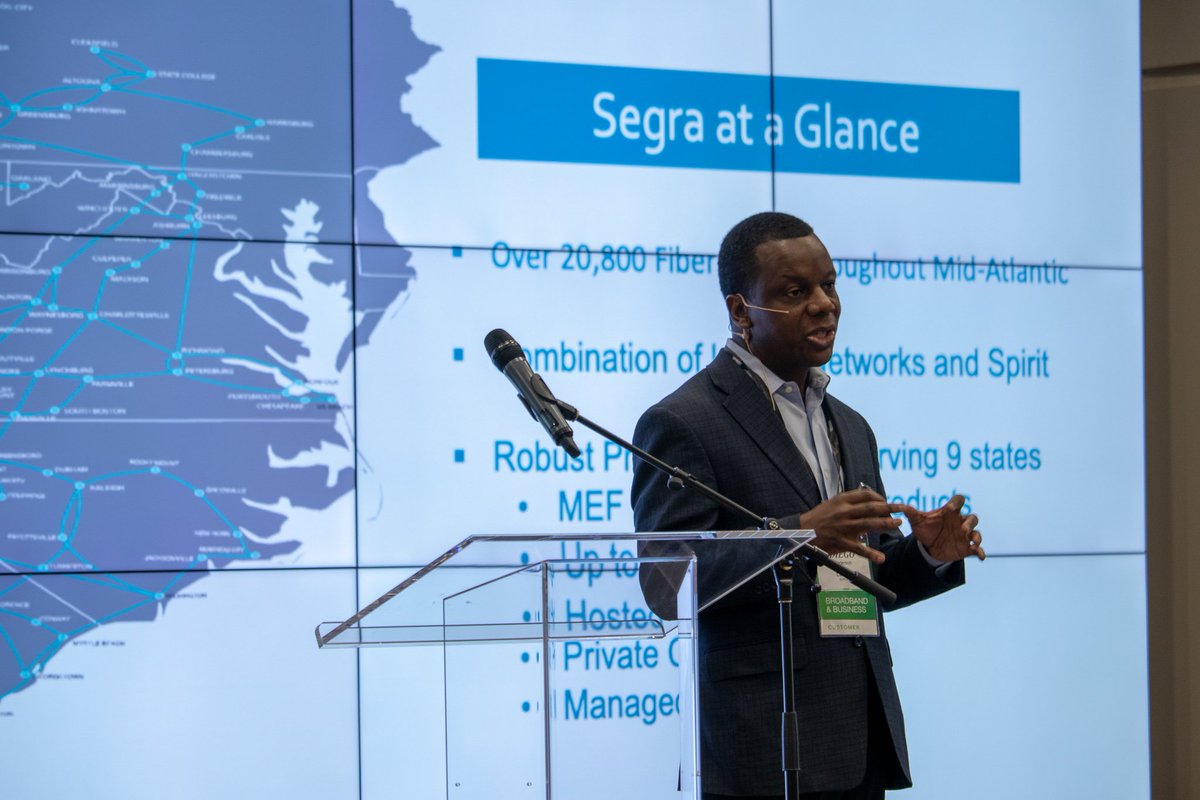 Adtran's tweet image. Diego Anderson of @LumosNetworks &quot;Technology is about solving problems, and Fiber is the answer&quot; #BBSS19 #Broadband #Solutions #Summit #10G