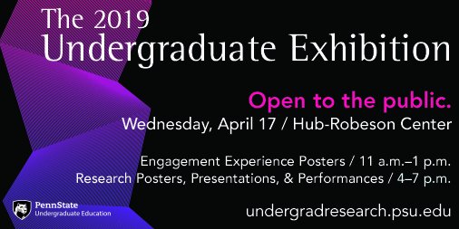 PSU_Undergrad's tweet photo. Tomorrow is the Undergraduate Exhibition! Stop by the HUB to view posters, presentations and performances. #PSUndergradExh #PennState https://t.co/fBUMNXIGln