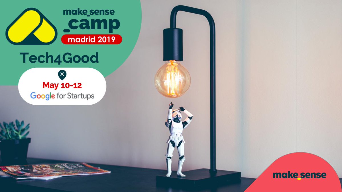 makesenseMadrid's tweet photo. Next big #event in #Madrid: Don't miss the #SenseCamp on #Tech4Good @GoogleCampusMadrid. 
Two days of #talks, #workshops, #networking and fun!

10-12 may: Get your tickets! https://t.co/YlmHPRNSJq

#techforgood #socialimpact #socialentrepreneurship #madridemprende https://t.co/H3Lulci1MX