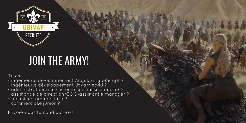 UbiMap recrute !

Envie de rejoindre l'équipe ? 🤗

Postule sans plus attendre 👉 bit.ly/2V0rj1P ✍

#startup #startups #recrutement #emploi #i4emploi