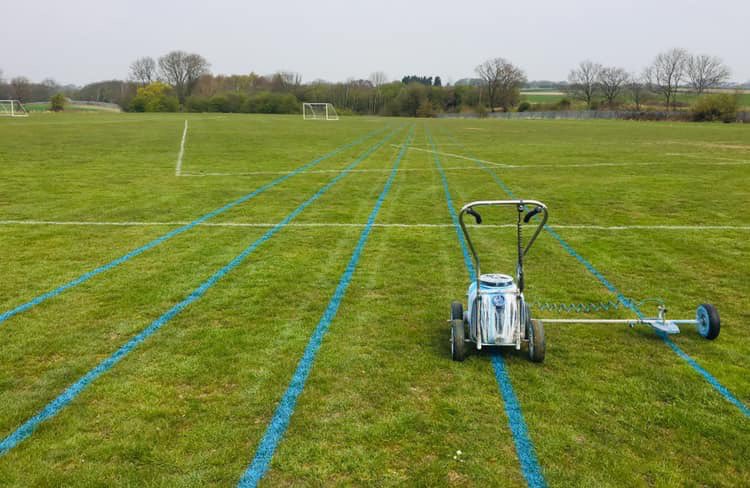 WalesHigh's tweet photo. Good to see Mr Popple is making good progress on our athletics track @pepediiasio @WalesHighPE ๐๐ผ๐ฅ๐ฅ๐ฅ #summerishere #keepthoselinesstraight #focusneeded ๐ค๐ฝ https://t.co/xq8BEroKet