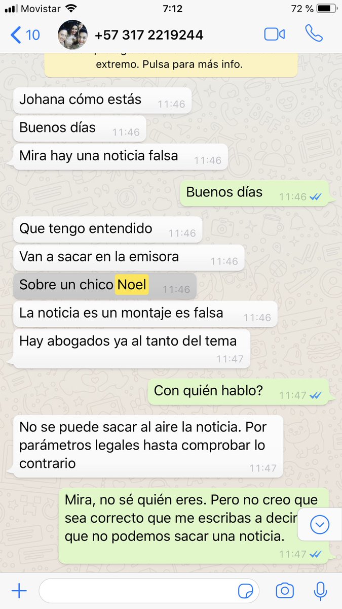 JohaFuentes's tweet photo. El caso está quieto en la justicia y están presionando para que la denuncia de Juanita no salga en los medios de comunicación. Ayer me  contactó una persona que no se identificó a decirme que no podía sacar nada de esto. https://t.co/MfYbSnOext