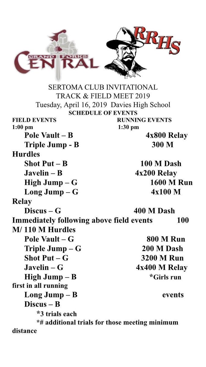FNHBoysXC's tweet photo. North Boys and Girls Track&amp;Field will be competing today at 1:00 pm at Davies High School!

#SpartanPride #NorthDistance https://t.co/Pkl5Pm8GUJ