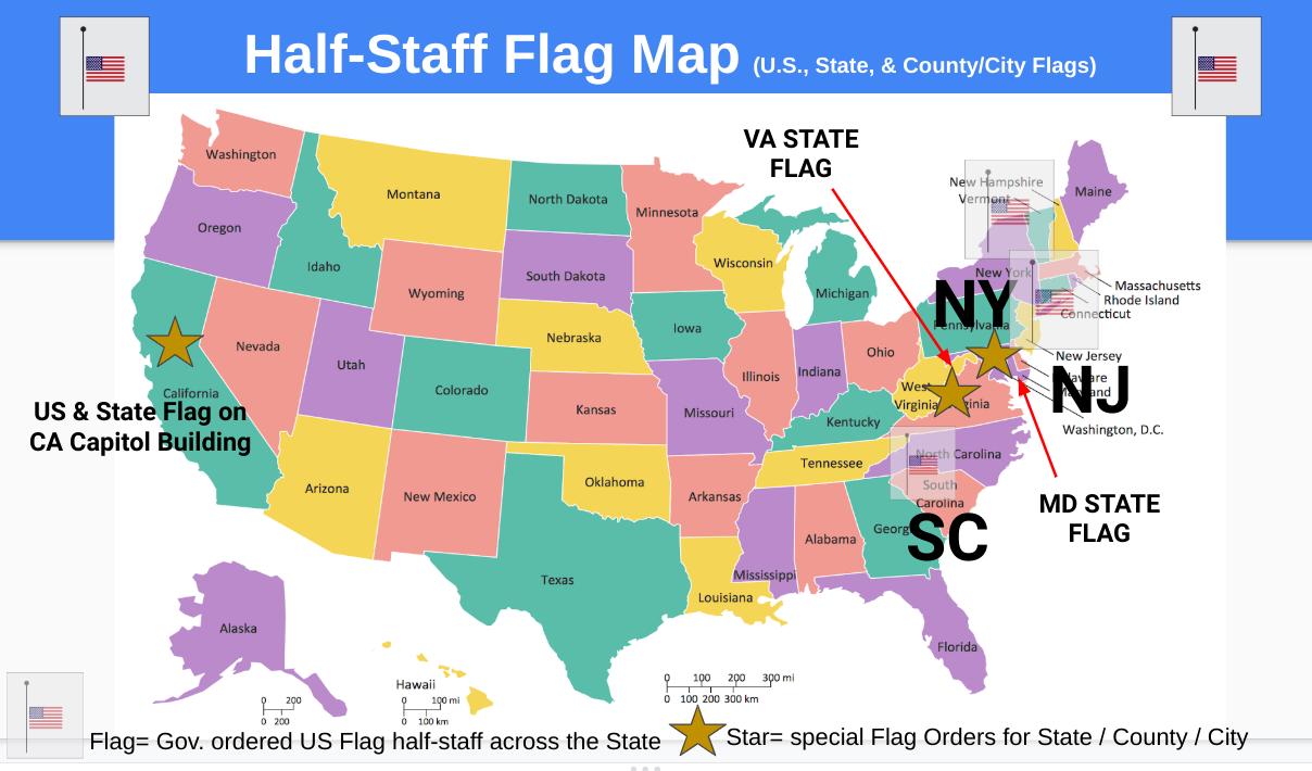 Flag Steward on Twitter "TodaysFlagStatus USFlag HalfStaff across