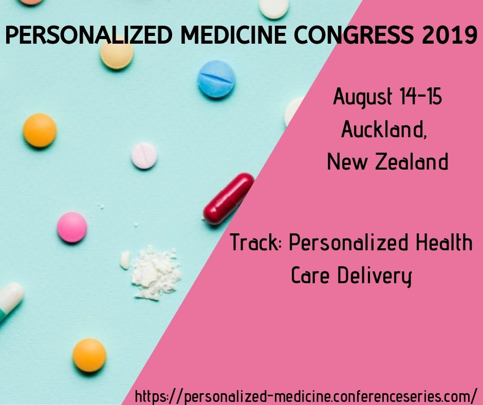 jessicajohn9504's tweet photo. 11th #World #Congress on #Precision and #Personalized #Medicine
August 14-15, 2019 #Auckland, #New_Zealand
Theme: Therapeutic approaches and New diagnostic technologies to Personalized Medicine
Track: #Personalized_health_care_delivery 
submit your #Abstract on this track https://t.co/x1jMajU2Tc