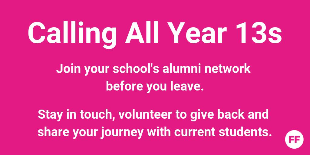 If you're in Year 13, sign up as a former student today to give back and share your post sixth form or college journey #AlumniPower #charitytuesday #school
networks.futurefirst.org.uk/register