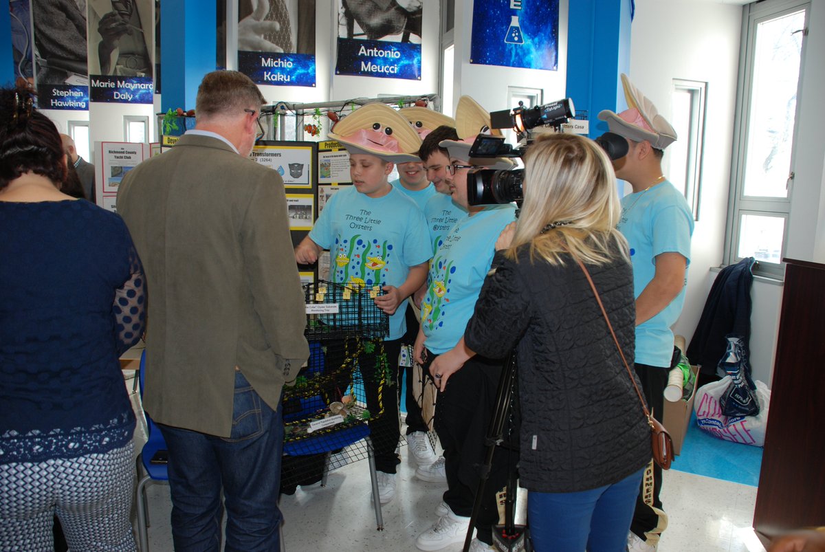 stclaresi's tweet image. St. Clare School was one of 18 Staten Island schools invited to showcase its work as a Billion Oyster Project school at the Maritime Forum at the Borough President&apos;s Hall of Science at the Michael J. Petrides School on April 15. Great job everyone! #scsscience