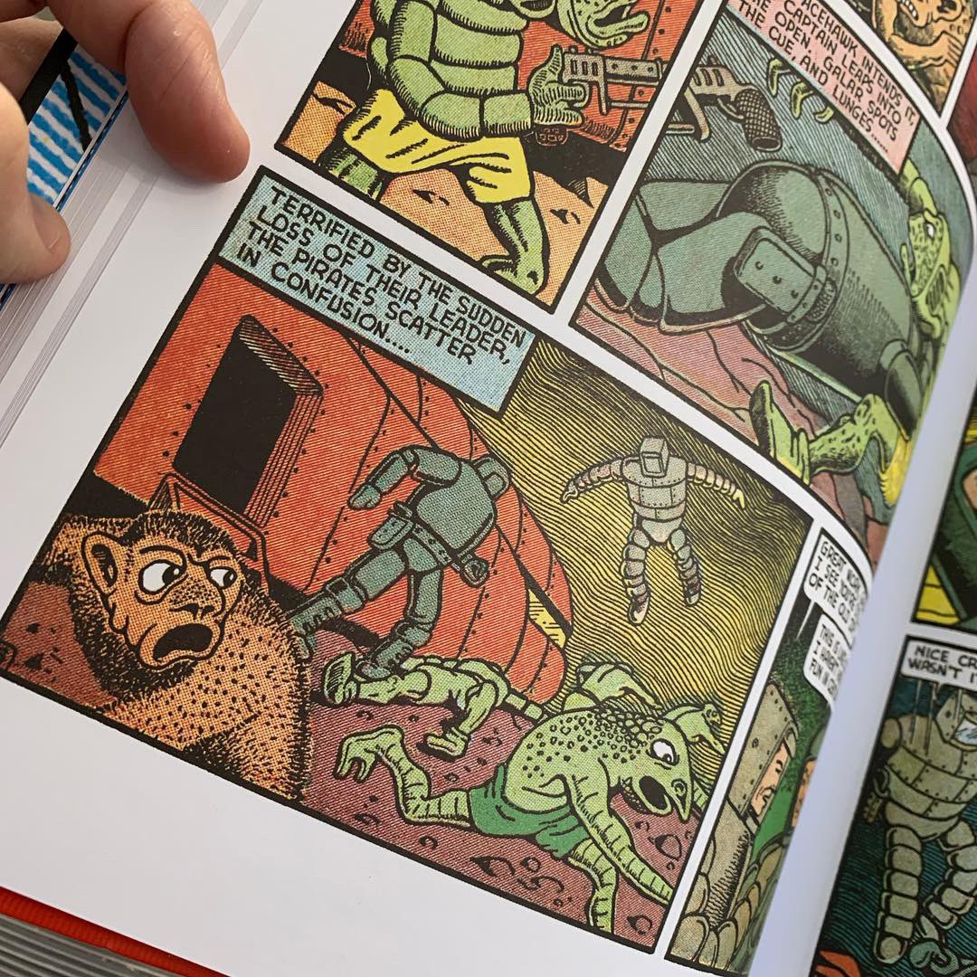 redflackcomics's tweet photo. En la tienda: Spacehawk TPB (Fantagraphics, 2012) 
https://t.co/oZ7W3cPM3f
#redflackcomics #radarcomics #malasaña #Spacehawk #BasilWolverton #Wolverton #Intergalactic #ActionHero #Aliens #Monsters #BizarrePlanets #TargetComics #fantagraphics https://t.co/diFtGLKu5b