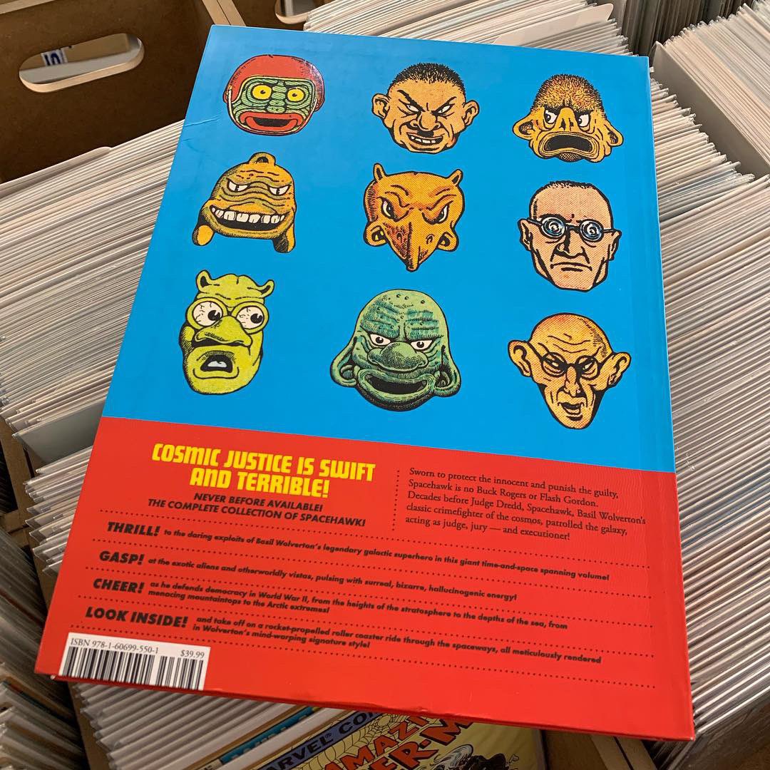 redflackcomics's tweet photo. En la tienda: Spacehawk TPB (Fantagraphics, 2012) 
https://t.co/oZ7W3cPM3f
#redflackcomics #radarcomics #malasaña #Spacehawk #BasilWolverton #Wolverton #Intergalactic #ActionHero #Aliens #Monsters #BizarrePlanets #TargetComics #fantagraphics https://t.co/diFtGLKu5b