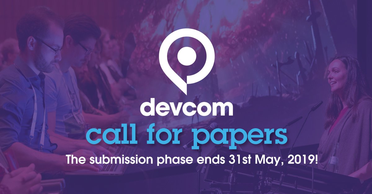 gamescomdev's tweet photo. Being a speaker at @Devcom_conf is a wonderful opportunity to share your ideas and knowledge with others. You have a talk, panel or workshop suggestion and want to be a speaker at devcom? Just submit your idea on https://t.co/vrdjGV284q and become a part of devcom 2019!🤩 https://t.co/BYm2etGVgA
