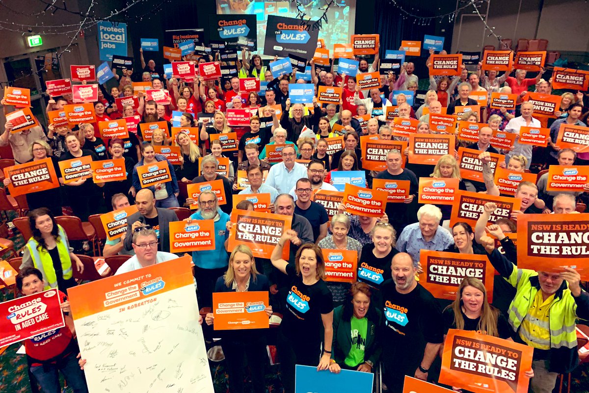 unionsaustralia's tweet photo. Working people in the Central Coast are demanding a fair pay rises and more secure jobs. #ChangeTheRules https://t.co/hqlUzU2vjg
