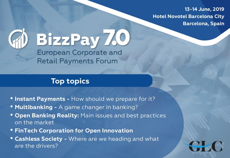 europeanpayment's tweet photo. Our upcoming BizzPay 7.0 – European Corporate and Retail Payments Forum on the 13th and 14th of June, 2019 in #Barcelona, Spain will bring together #retail and corporate #payments professionals under one roof. For more information: https://t.co/Ovhcmm7MR8 #b2b #banking #hottopics https://t.co/g1zIKpIuNx
