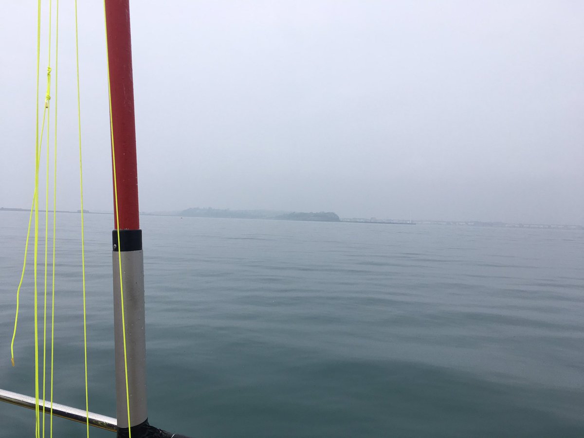 debsw1's tweet photo. Not a lot of breeze or visibility on the Orange course in the bay #YN2019 @RYAYouthSailing https://t.co/ZXFHDf3gRL