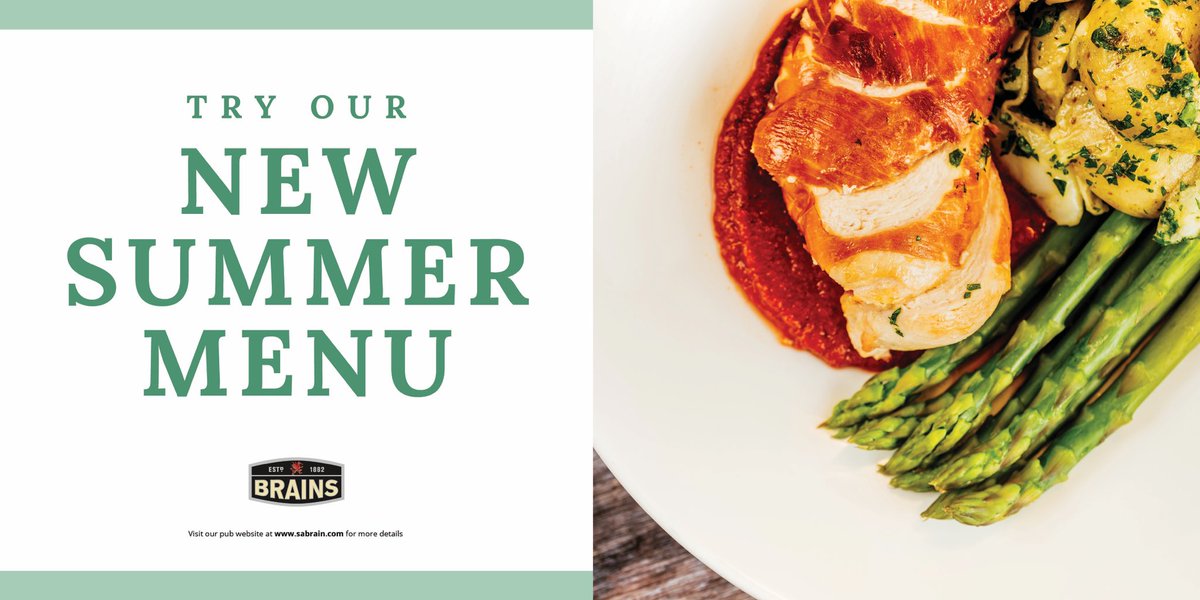 Have you tried our delicious new summer menu? If not don’t worry, call in to book a table with us on 01654767215.