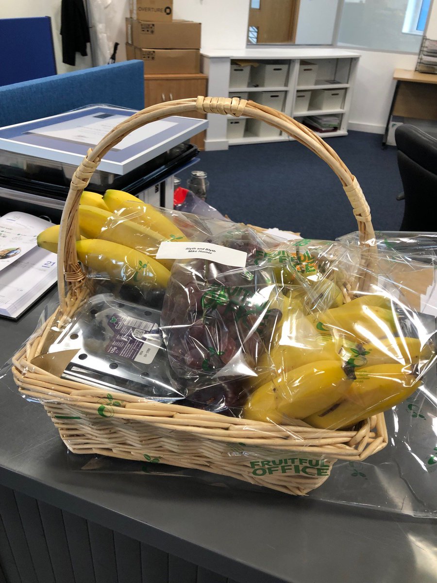 Time for a fruit basket at B&B. thanks @fruitfuloffice #healthyoffice