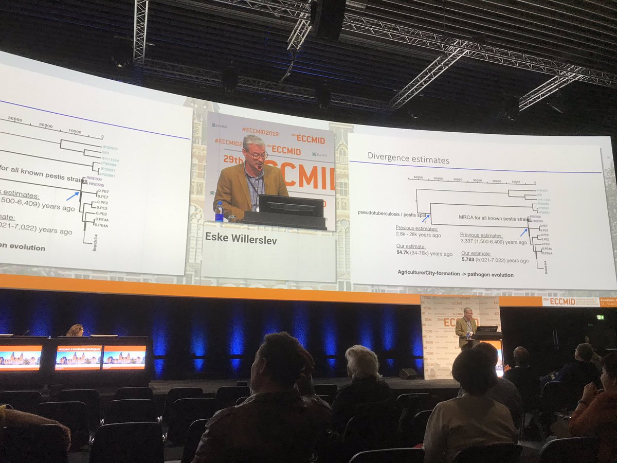 What a fantastic and interesting talk by Eske Willerslev. Inspiring! #ECCMID2019