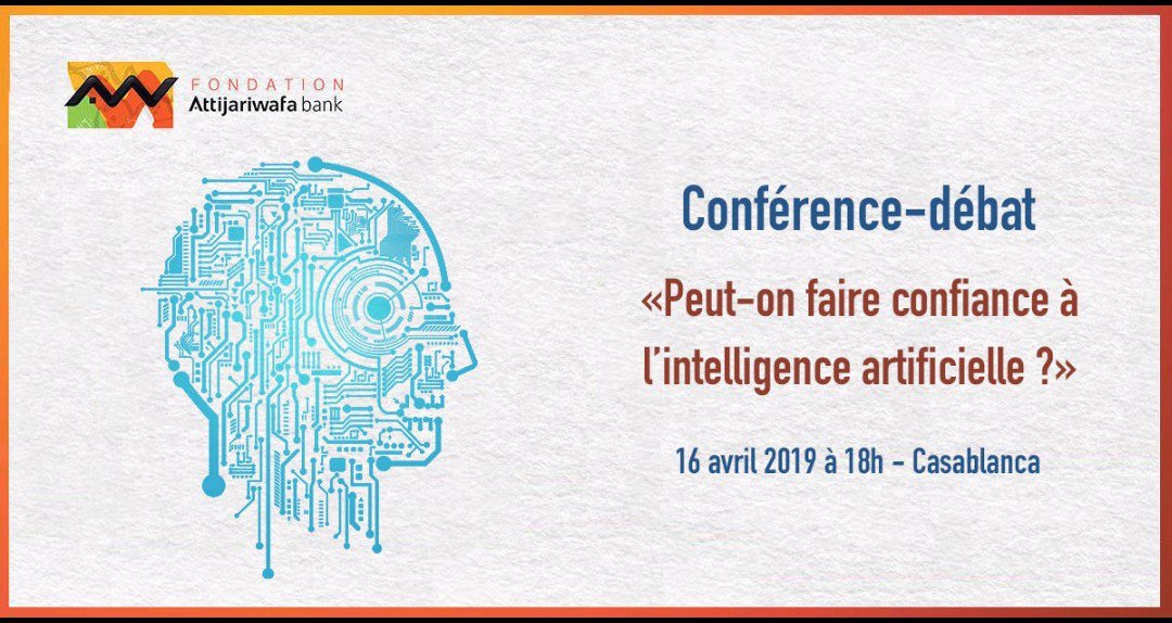 Suivez en live, à partir de 18h15, sur la page Facebook Smartup.officiel la Conférence du Pr Rachid Guerraoui : "Peut-on faire confiance à l'intelligence artificielle ? " 
mobile.facebook.com/smartup.offici…
#attijariwafabank 
#collegedefrance 
#EPFL 
#IntelligenceArtificielle 
#innovation