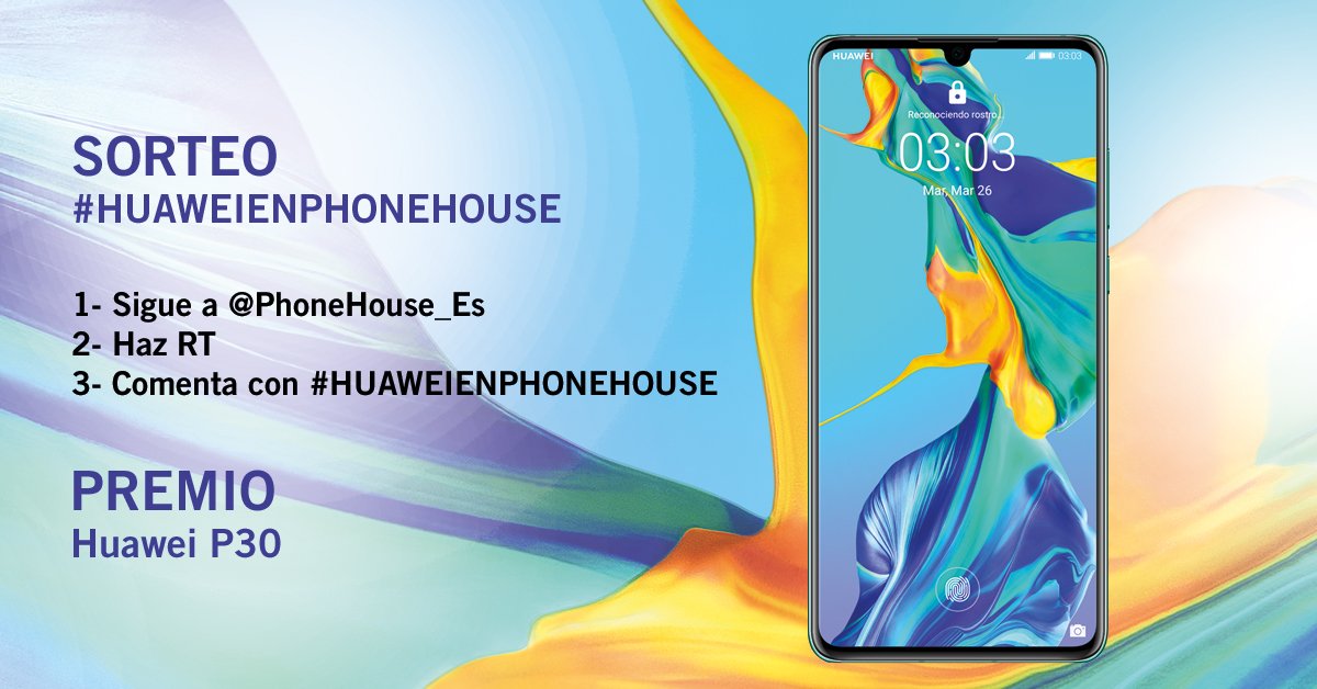 ⚡️¡Nuevo #SORTEO!

1⃣ Sigue a <a href="/PhoneHouse_Es/">PhoneHouse España</a> y @HuaweiMobileEsp
2⃣ RT
3⃣ Di con #HuaweiEnPhoneHouse tu prestación favorita del HUAWEI P30
(A más tweets, más posibilidades de ganar)

Y el lunes, este smartphone podrá ser tuyo 🎁

🤞¡MUCHA SUERTE! 

Bases: bit.ly/SorteoP30