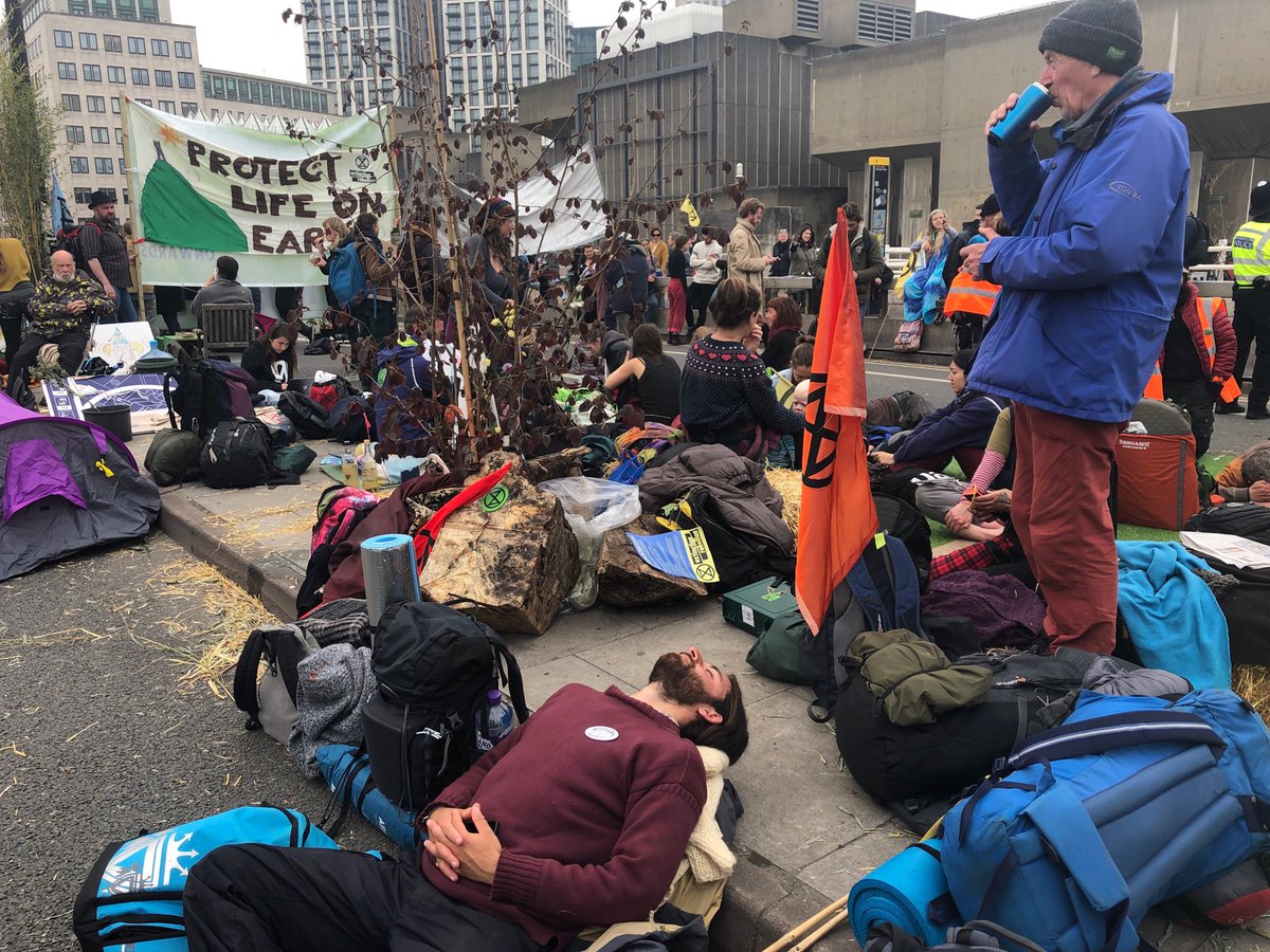 #ExtinctionRebellion Waterloo. 30 mins ago. Not going anywhere soon