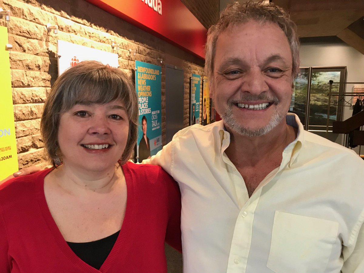 sjmorningshow's tweet photo. It's all DIY these days... including publishing your own book! Daphne MacNeil and Jeff Kelland are with the new group, Independent Publishers of NL @cbcnl #cbncl @KrissyHolmes https://t.co/WDJJp8odEl