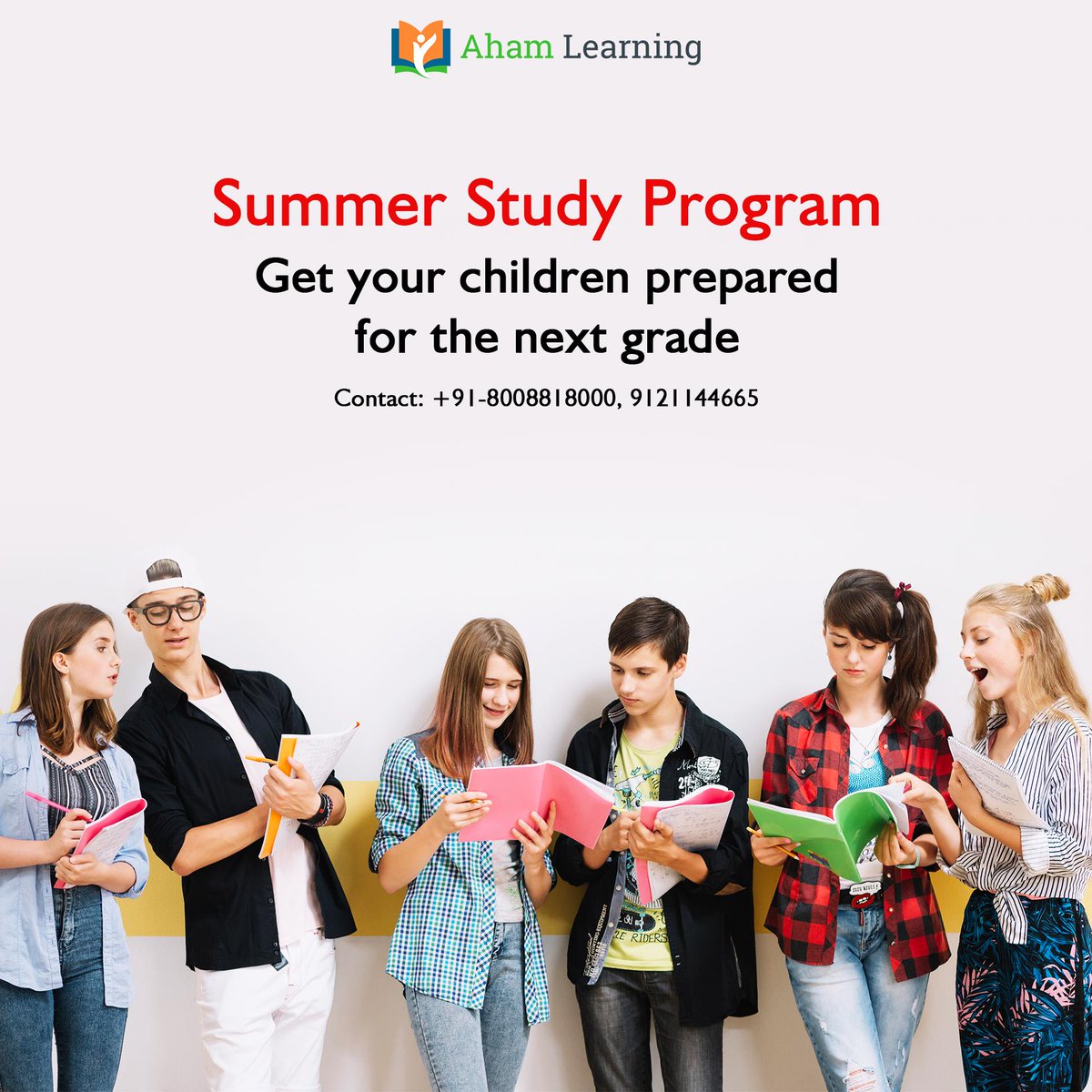 Ahamlearning's tweet photo. Want your child's summer to be useful &amp; educational?
Aham Learning's Summer Study Program is specially designed to help students prepare for their next academic year. 
For more details, contact: +91-8008818000, 9121144665 
#AhamLearningHub #SummerStudyProgram https://t.co/eg9YV6mspO