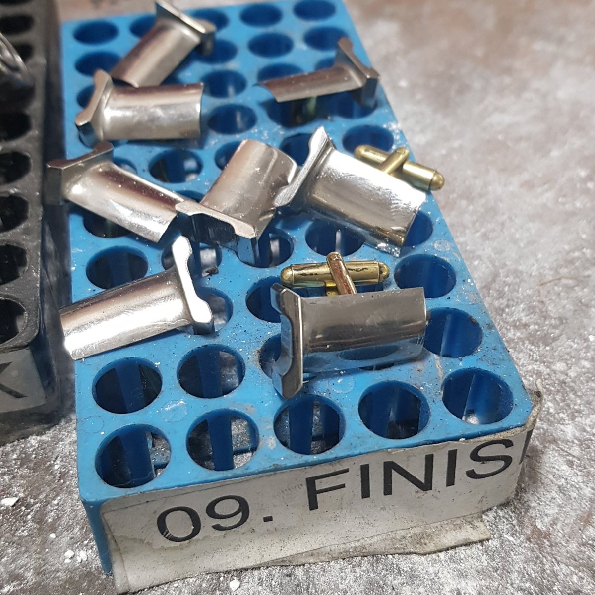RSJSStudios's tweet photo. Polishing up some of our #cufflinks made from the jet vanes from an #raf tornado aircraft https://t.co/NO3JY0cBkx