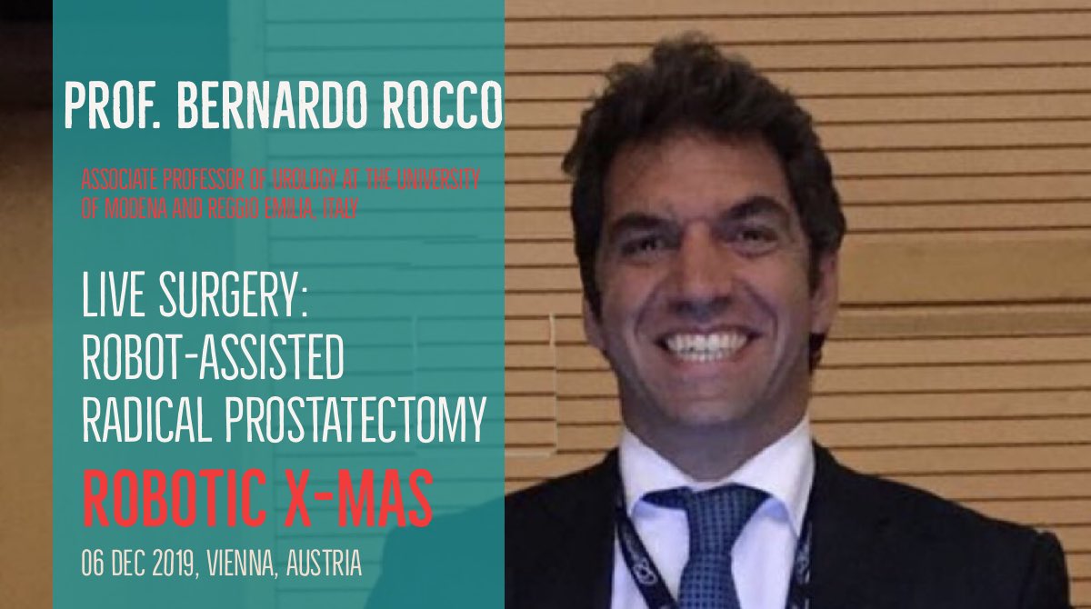 RoboticXmas (@roboticxmas) on Twitter photo We are glad to announce, that another famous robotic surgeon accepted our invitation and will perform live surgery at “Robotic X-MAS”.
More information on robotic-xmas.com <a href="/bernardorocco73/">Bernardo Rocco, MD,FRCS (Glasgow)</a>
#urology #roboticXmas #roboticsurgery #Vienna We are glad to announce, that another famous robotic surgeon accepted our invitation and will perform live surgery at “Robotic X-MAS”.
More information on robotic-xmas.com <a href="/bernardorocco73/">Bernardo Rocco, MD,FRCS (Glasgow)</a>
#urology #roboticXmas #roboticsurgery #Vienna