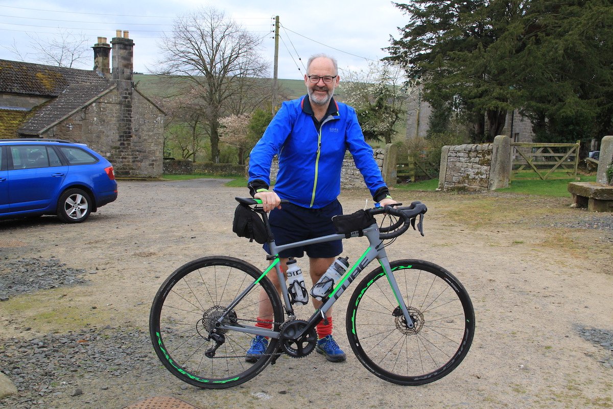 cragend's tweet image. Cycling aficionado Russ after a few days of biking through the Northumberland hills in training for a trip to the Italian Alps next month. Thank you for using Cragend Grange as a base.