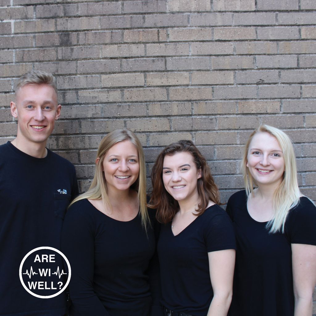AreWIWell's tweet photo. Meet our physical health reporting team!
Lucas L., Peyton K., Brooke H. and Ally M. (from left to right, respectively) will be reporting on physical health on @UWMadison’s campus.
Follow us to see what these reporters uncover. #AreWIWell #J335 https://t.co/sSz23RQbgh